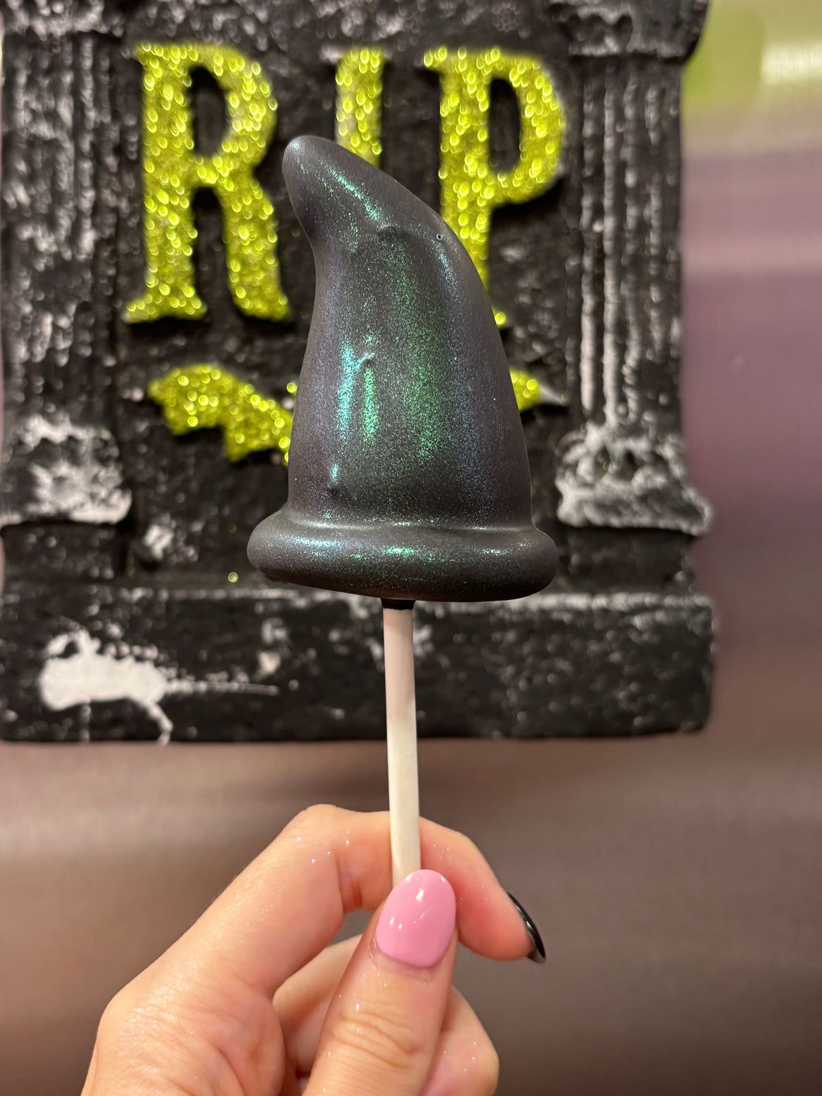 Glittery Witches Hat Cake Pop for Spooky Season