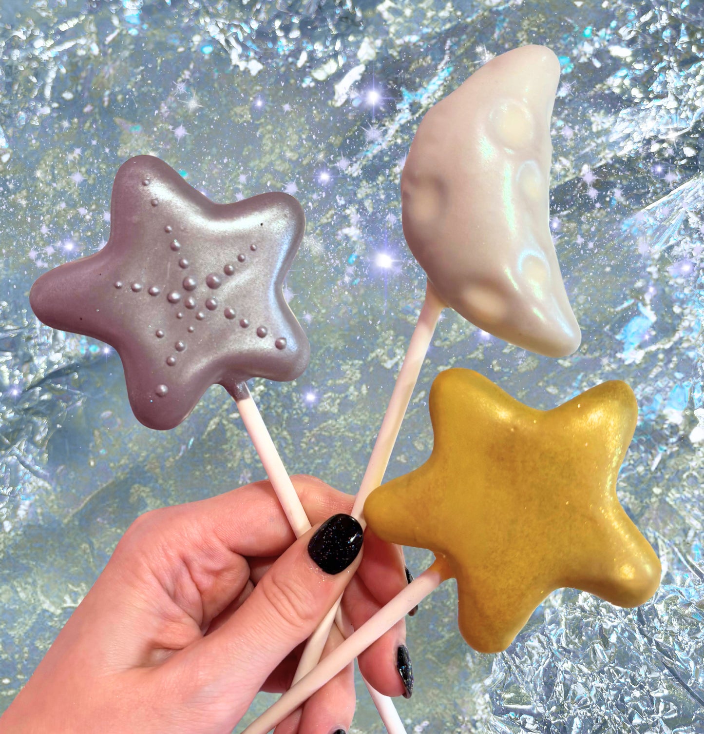 Celestial Cake Pops Moon and Stars Gift Set of 3