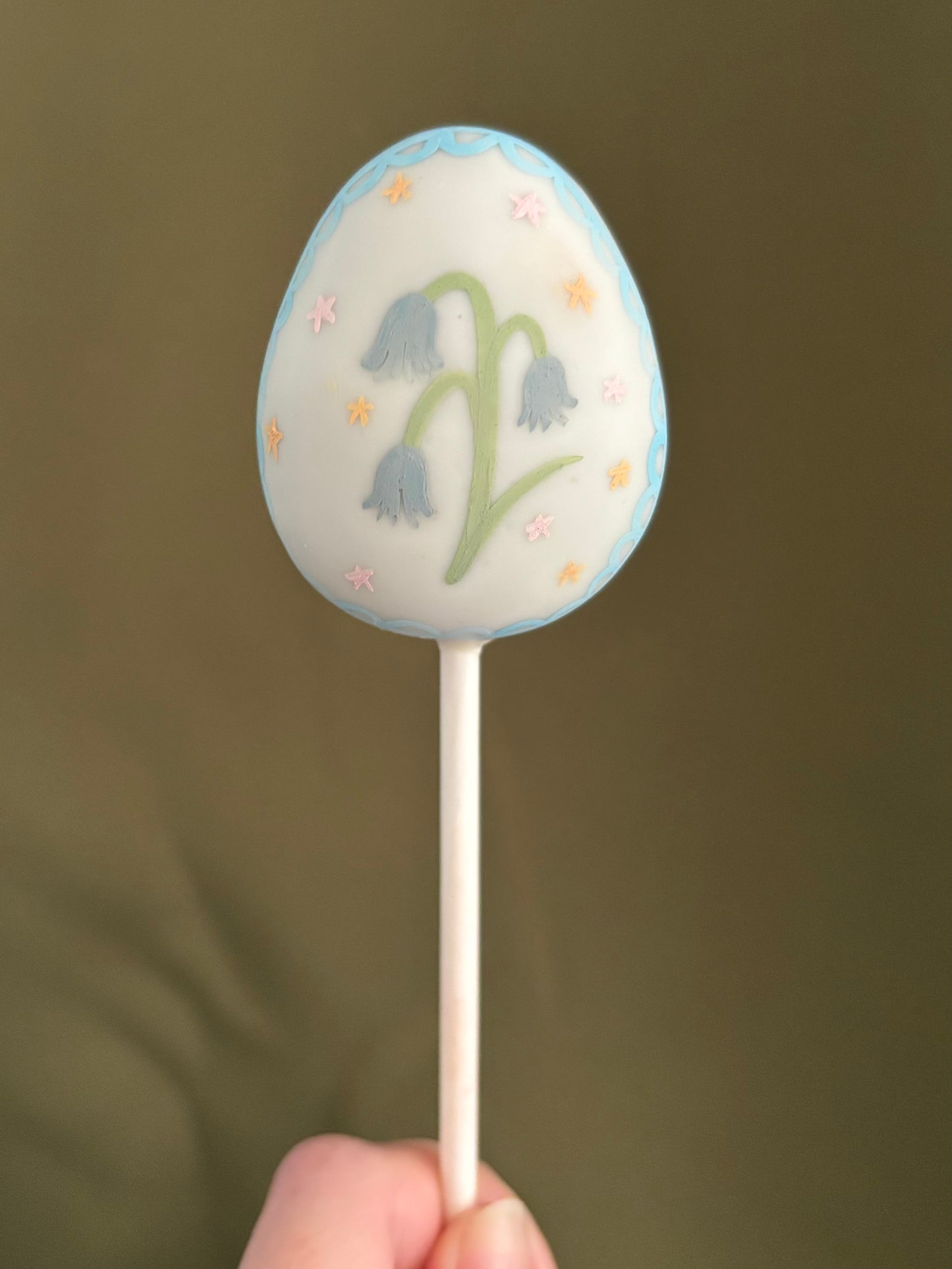 Floral Painted Easter Egg Cake Pop