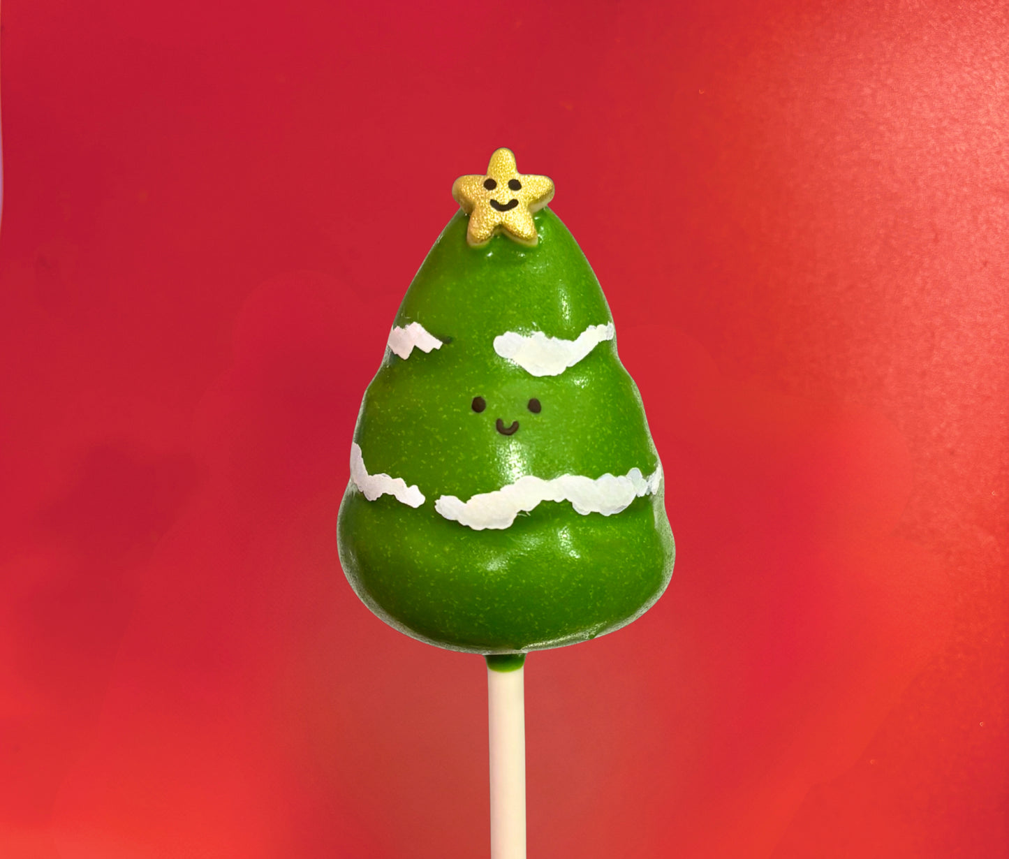 Smiley Christmas Tree Cake Pop