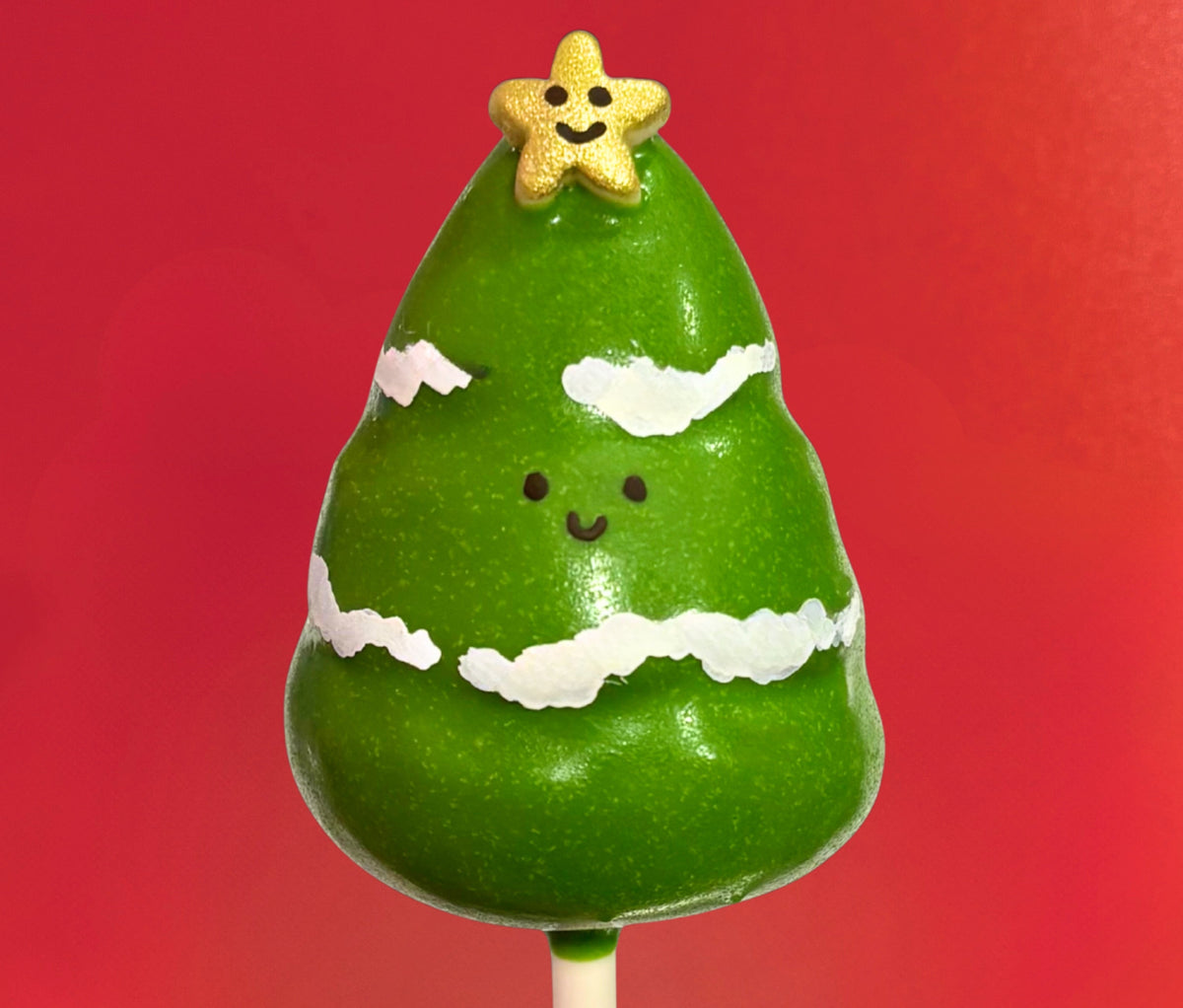 Smiley Christmas Tree Cake Pop