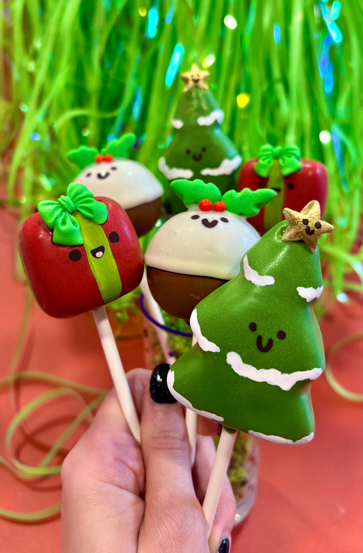 Christmas Cake Pop Cute Character Gift Set of 6
