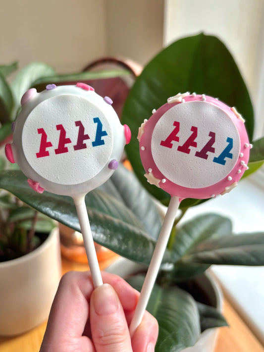 Branded Cake Pop Logo/Image with Sprinkles (Customisable for Corporate or Personal)