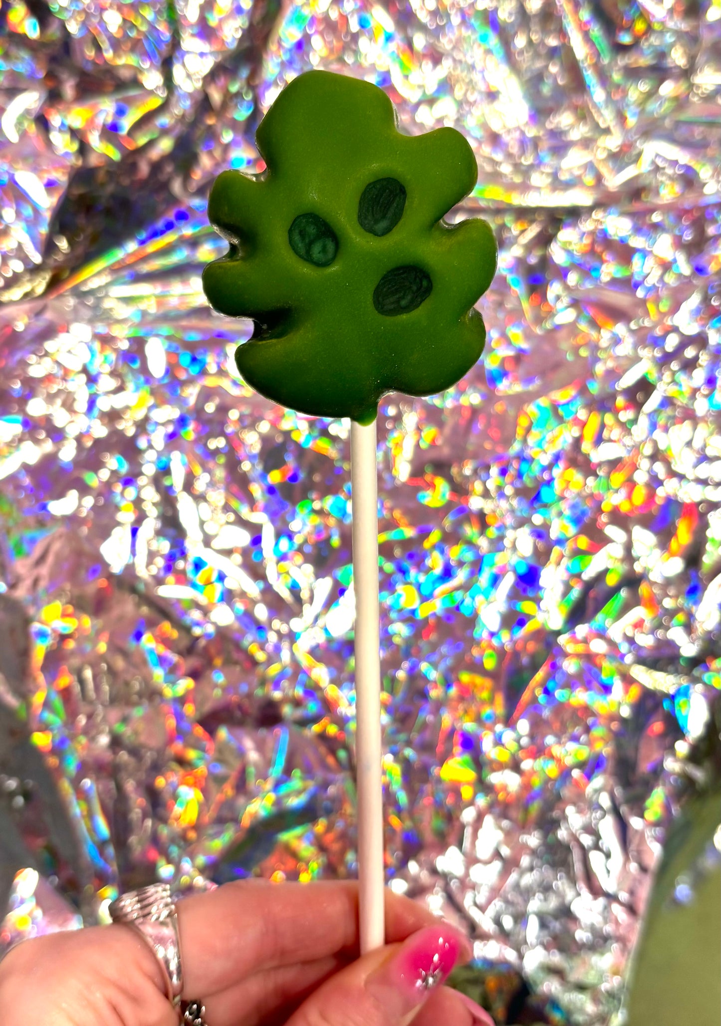 Monstera Leaf Cake Pop