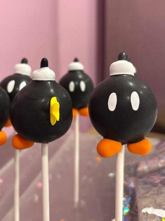 Super Mario Bob-omb Cake Pop