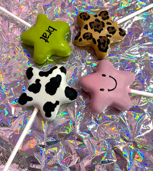 Painted Star Cake Pops