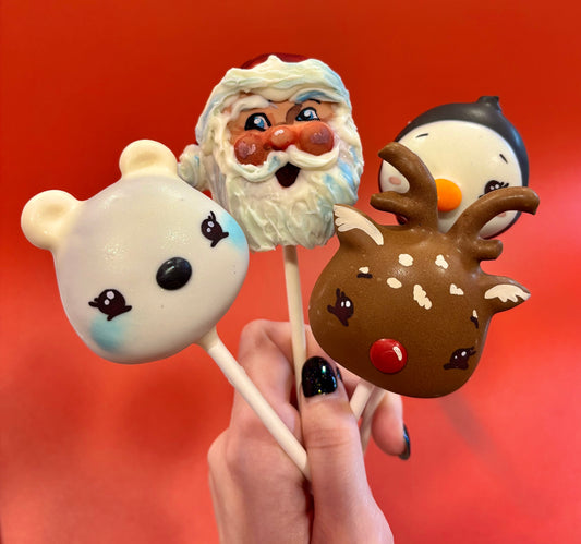 Christmas Cake Pop Stocking Filler Set of 4