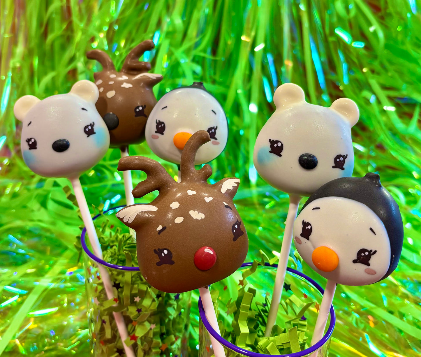 Christmas Cake Pop Winter Animal Set of 6