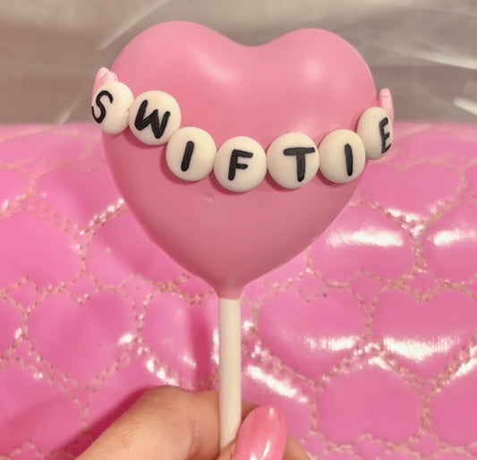 Taylor Swift Friendship Bracelet Name Heart Cake Pop