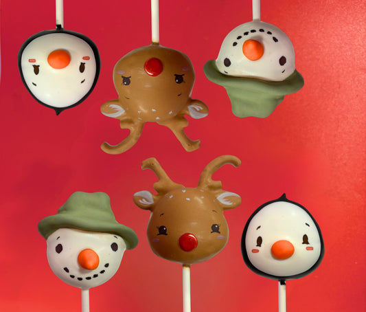 Festive Friends 6 Cake Pop Christmas Gift Set