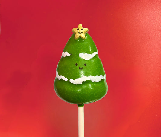 Smiley Christmas Tree Cake Pop