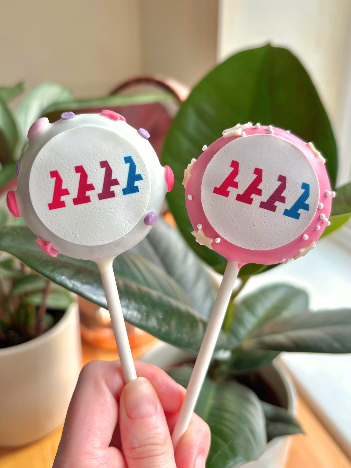 Branded Treats Edible Logo Cake Pop with Sprinkles for PR events, office treats and corporate gifting