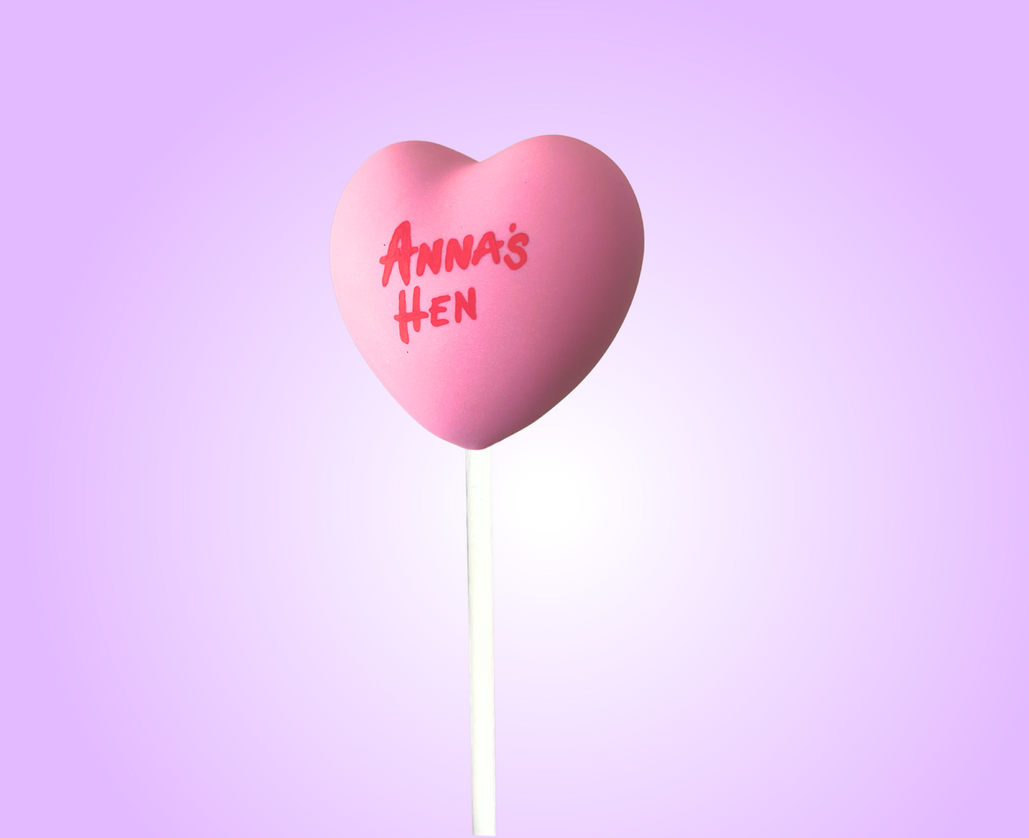 Heart Cake Pop with Text (Customisable)