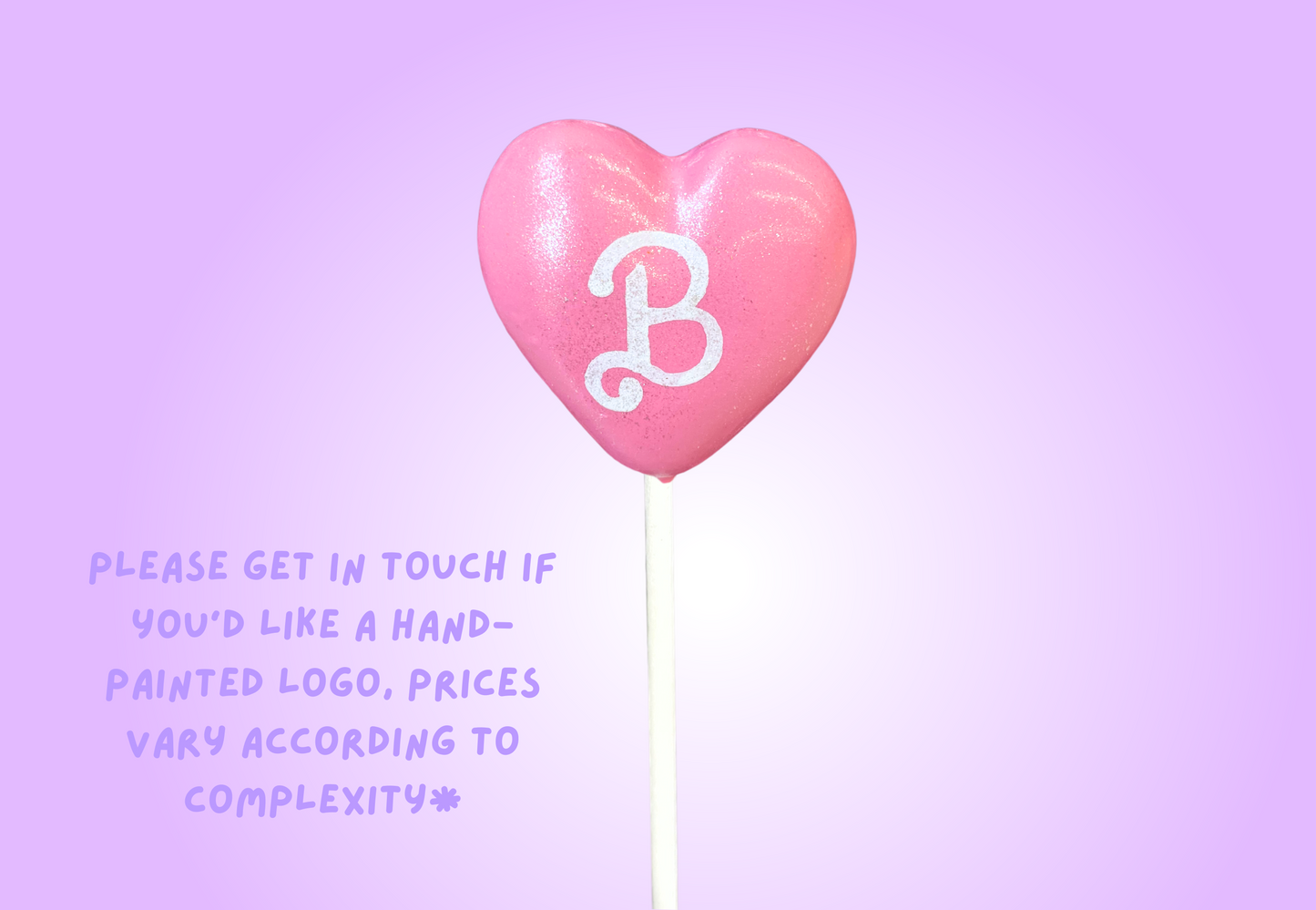 Heart Cake Pop with Text (Customisable)