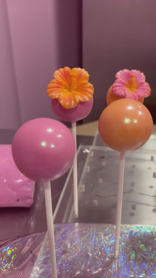 Orchid Flower Cake Pops (customisable colour)